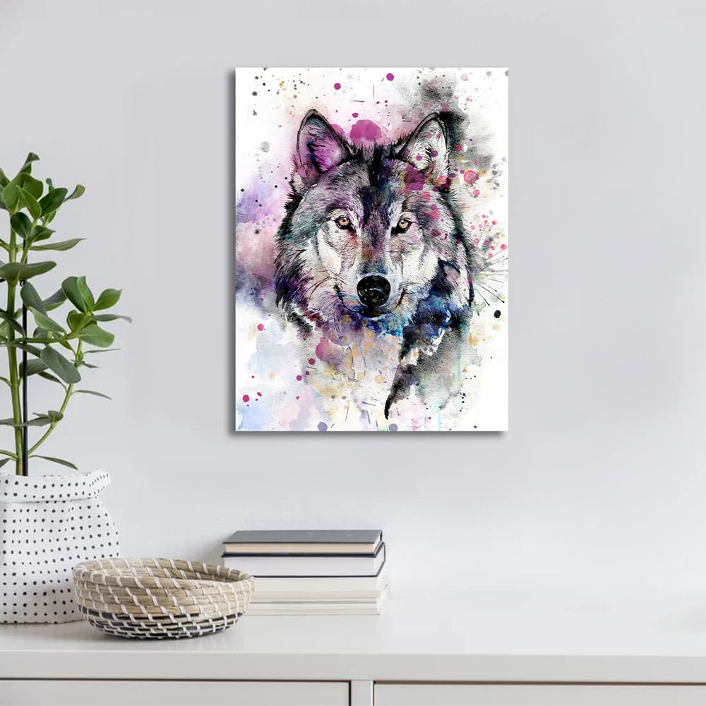 C8BUSIS wolf canvas print kids-room decor adds a playful wildlife touch.