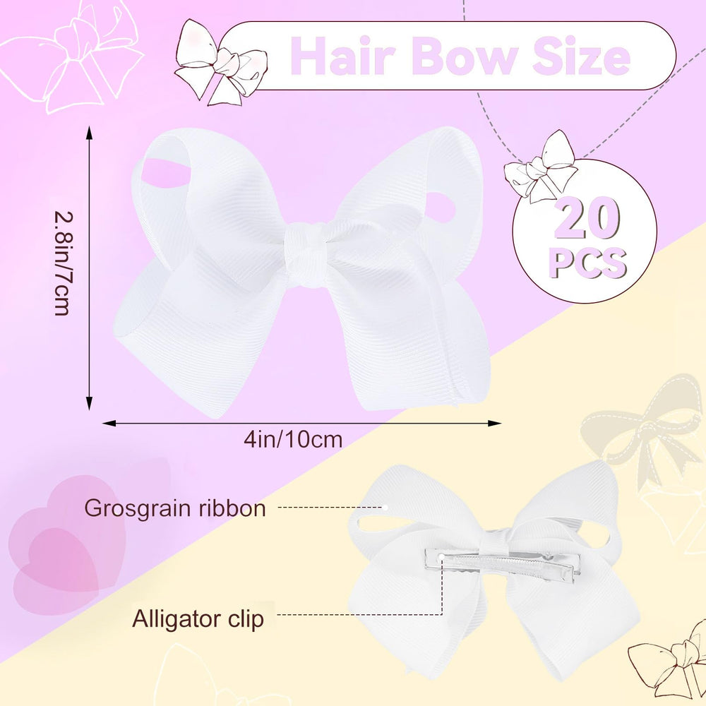 Cabaubl grosgrain ribbon hair bows with alligator clips ensure secure wear
