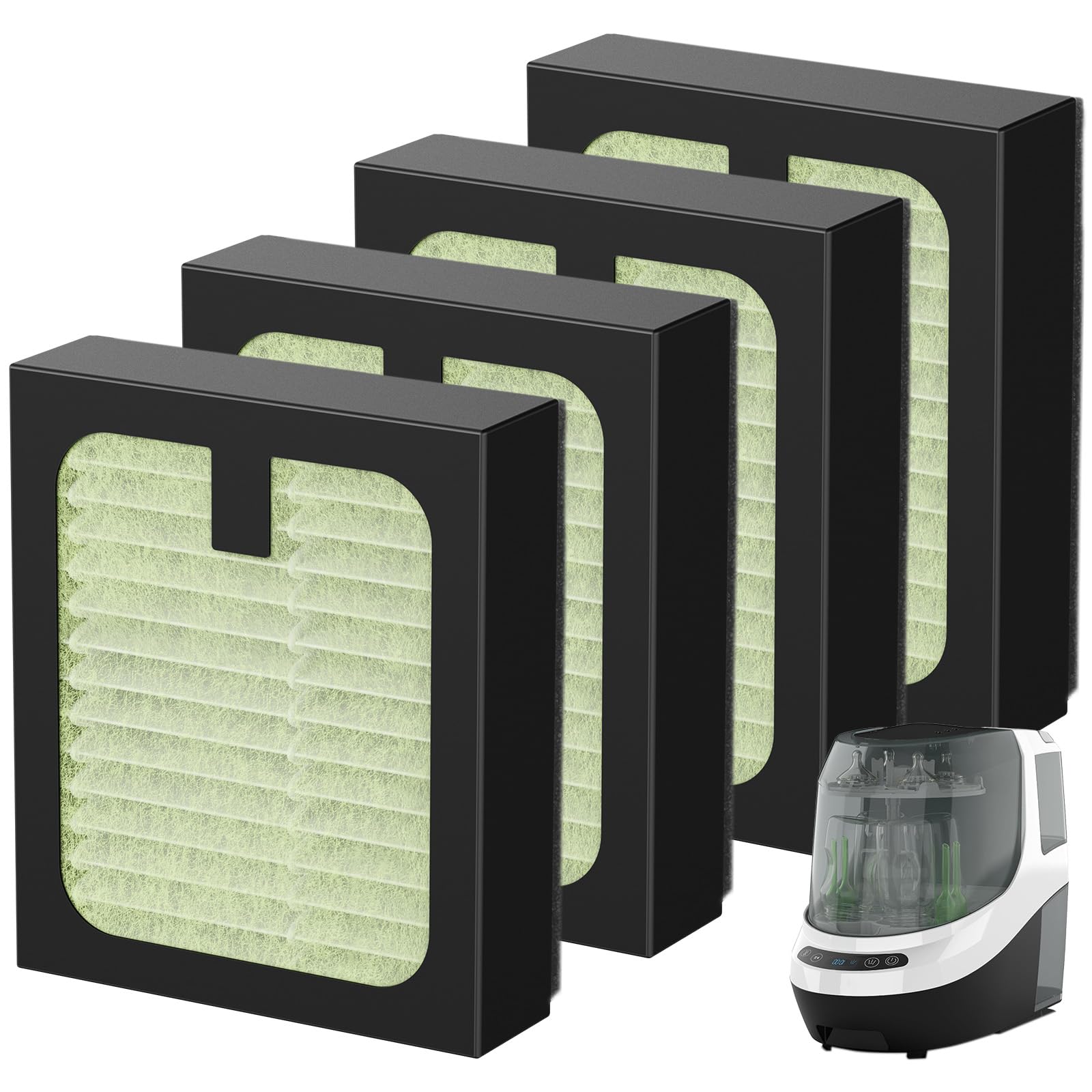Cabiclean HEPA filter for Baby Brezza Pro 4-pack box—ready for replacement.
