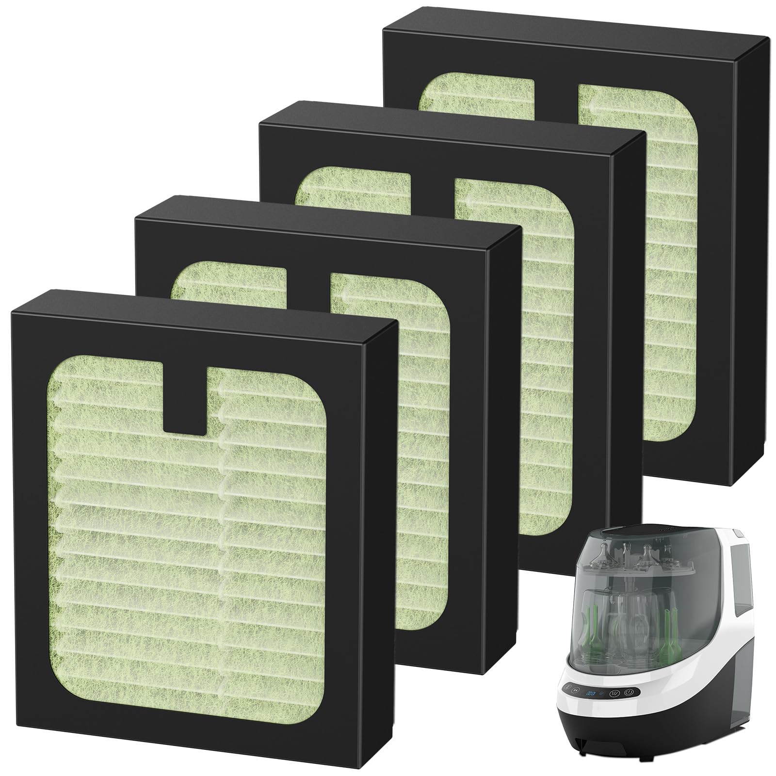 Cabiclean filtration performance—reduces airborne dust during bottle cleaning.