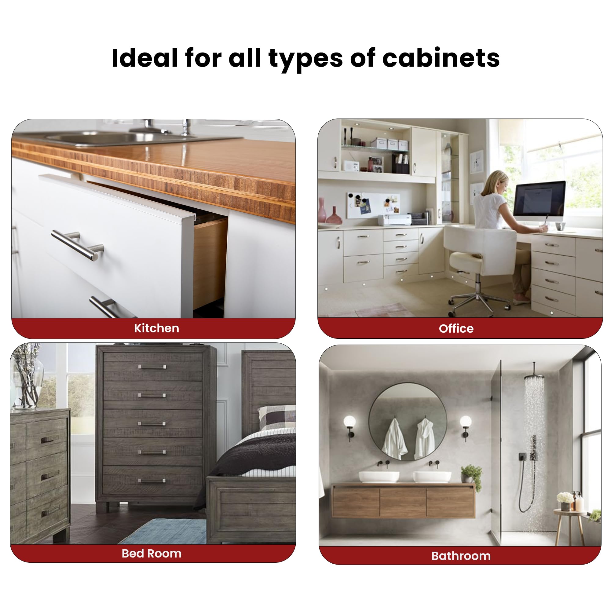 Cabinet Hero 4-pack edge protectors protects multiple surfaces with removable, reusable design.