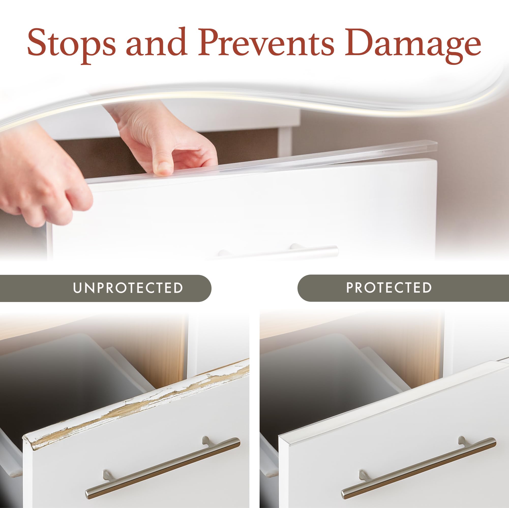 Cabinet Hero slip-on installation requires no tools, saving time.