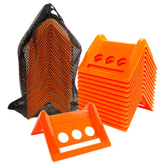 Cabtherlyn 24-pack flatbed edge protectors in orange case safeguard cargo during transit.