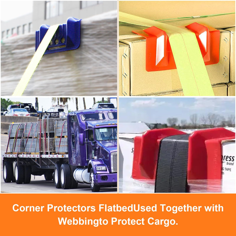 Cabtherlyn edge protectors in red boost on-site visibility and cargo protection.