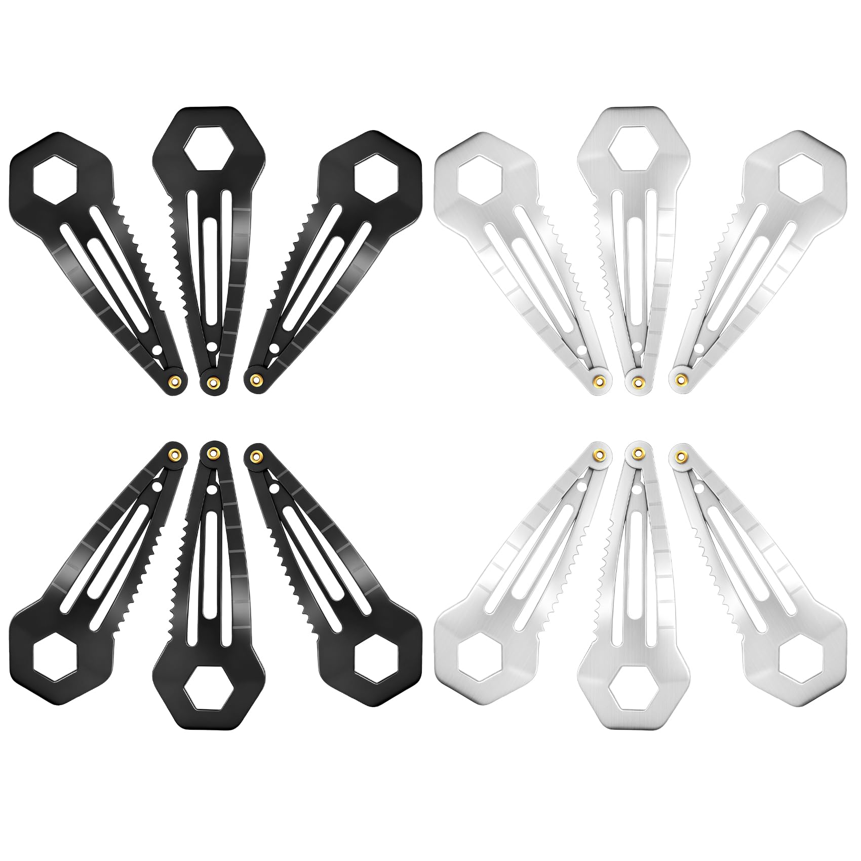 CACHIL mini multi-tool hair clip in black, discreet fashion with portable utility.