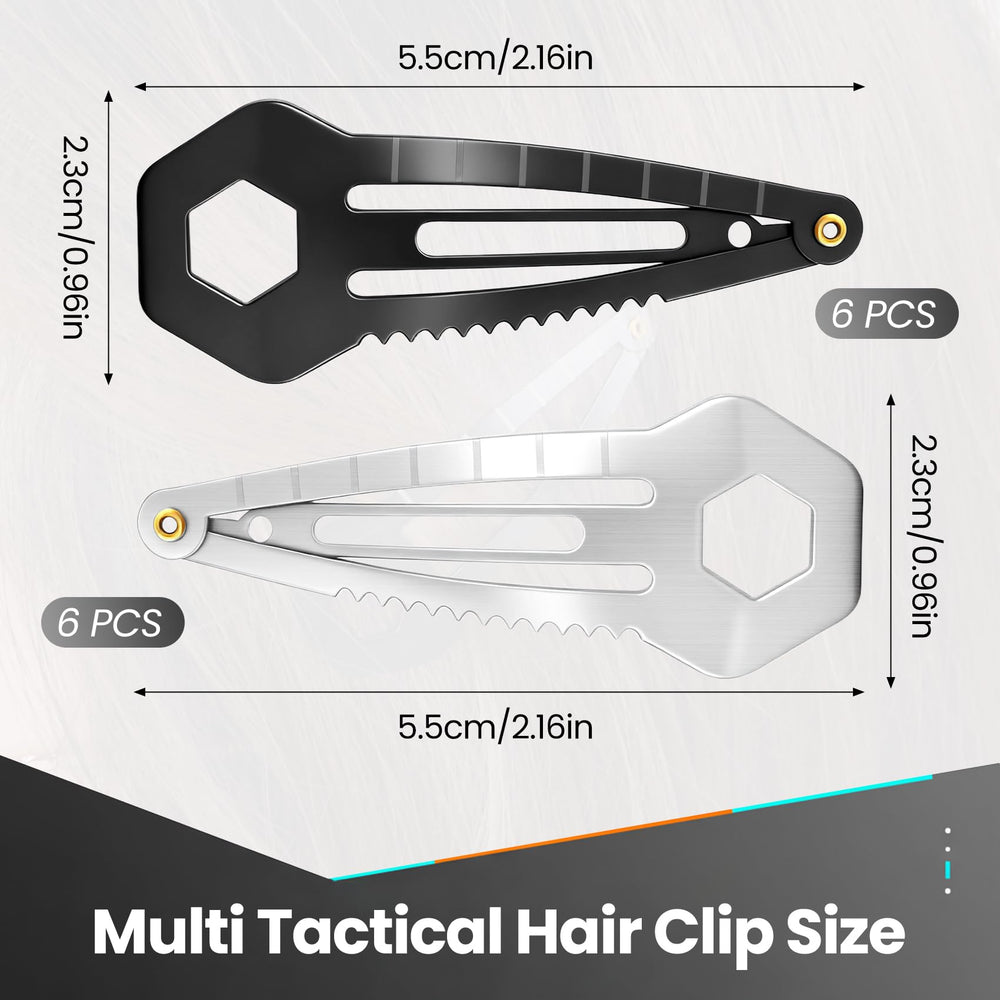CACHIL mini multi-tool hair clip in silver, compact toolkit for on-the-go tasks.
