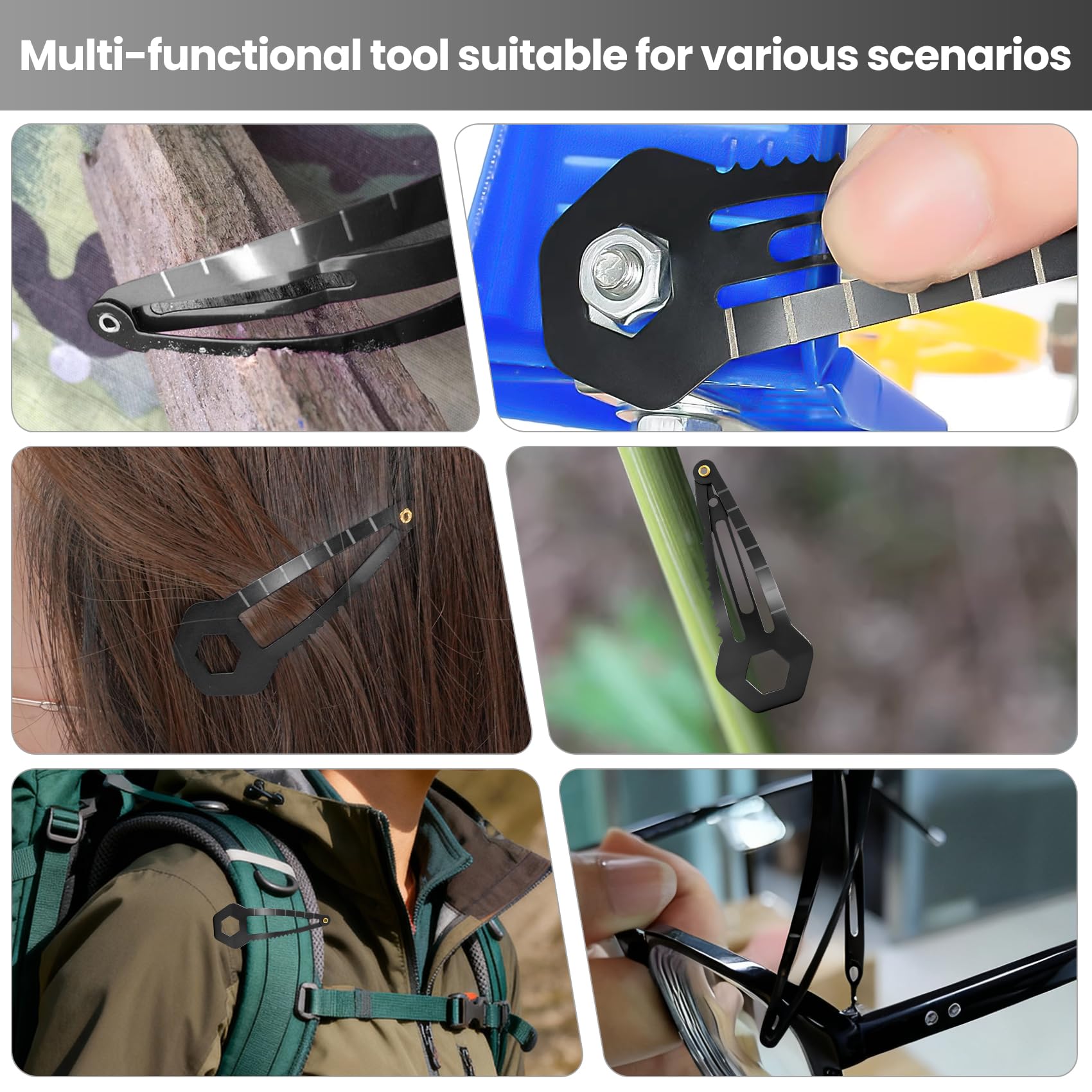CACHIL mini-tool hair clip on a keyring shows convenient daily carry.