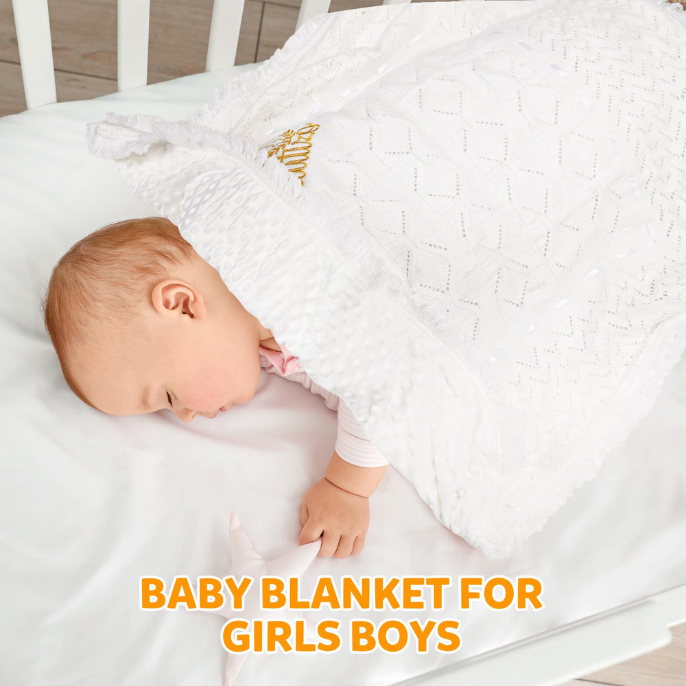 Cacooba 35x39 inch blanket ready for stroller and crib use.