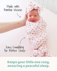 Caden Lane Blushing Blooms hospital receiving blanket image showcases gentle, breathable cover in care settings.
