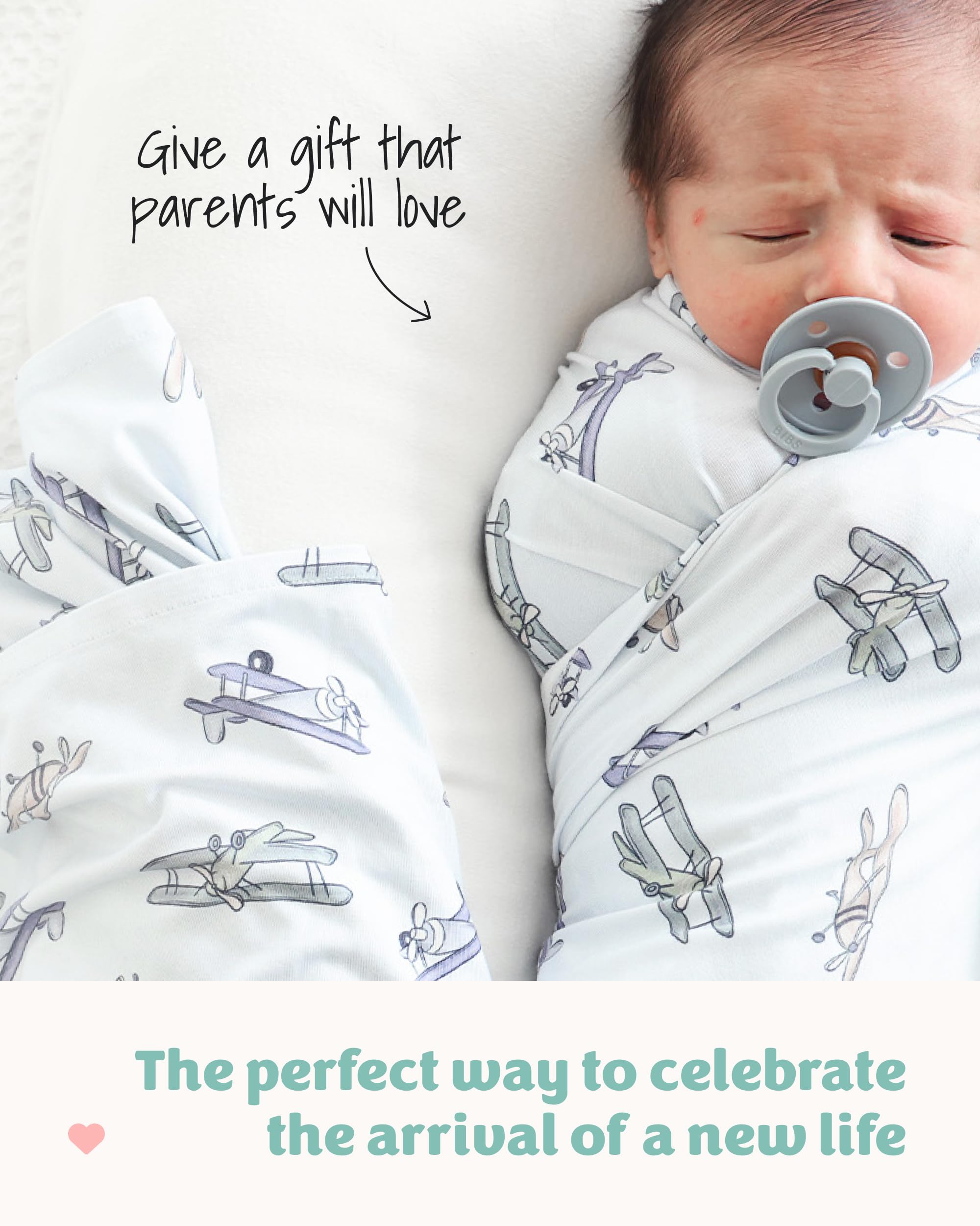 Caden Lane gender-neutral design fits boys and girls for nursery or travel.