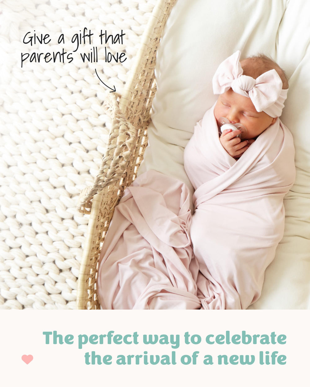 Caden Lane swaddle in serene pale pink fashioning a soothing nursery setup