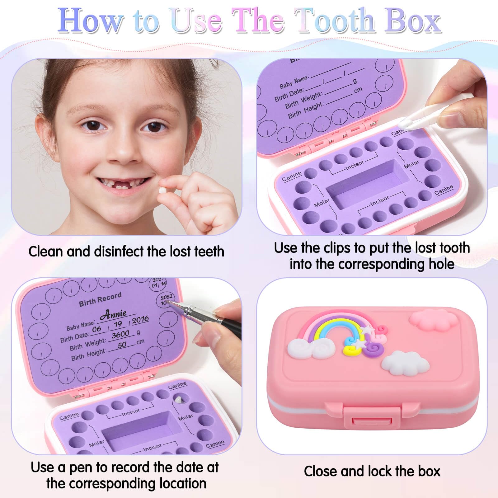Caffox tooth holders EVA-lined interior protects delicate teeth during storage.