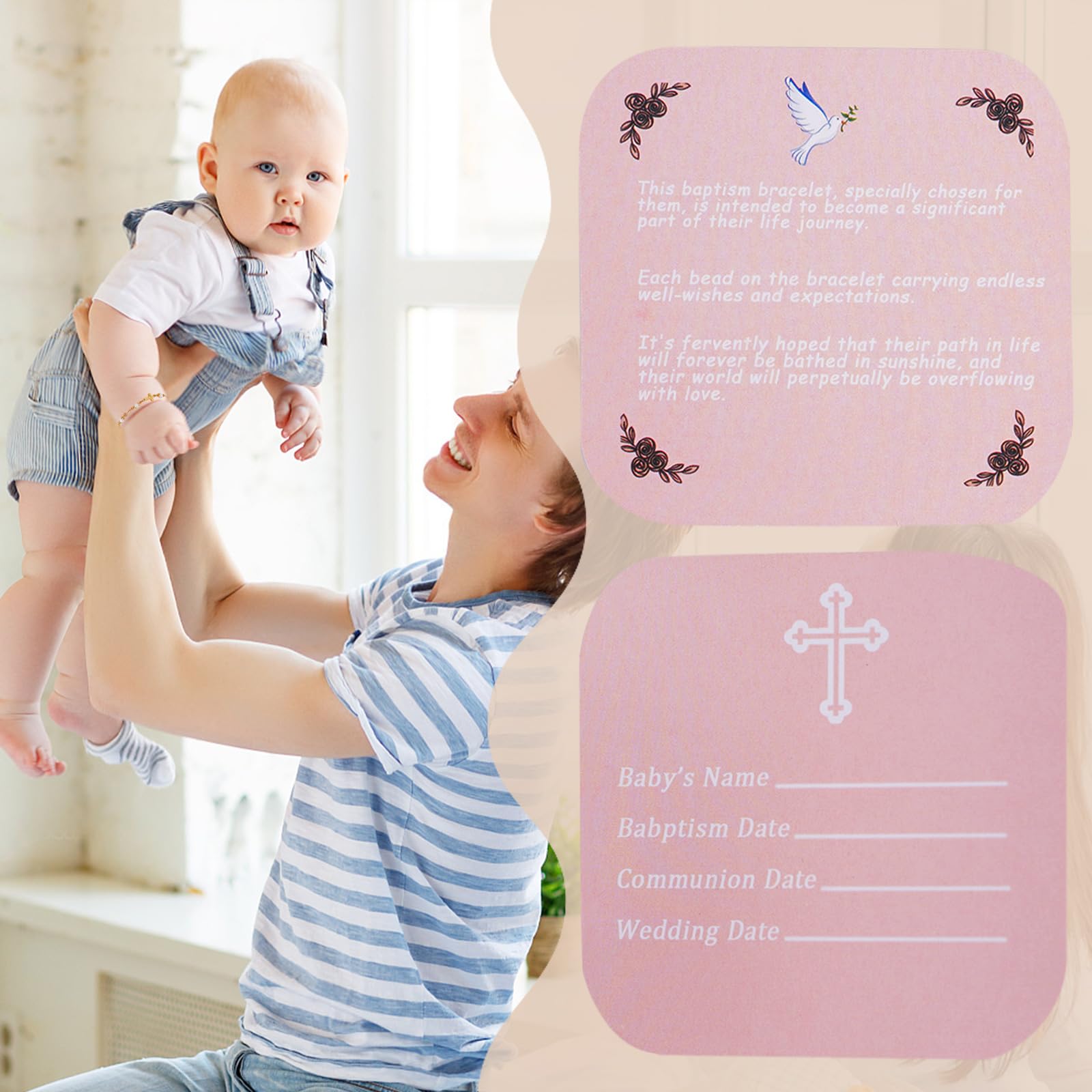 Cafzed baby baptism bracelet in gift box ready for gifting at a ceremony