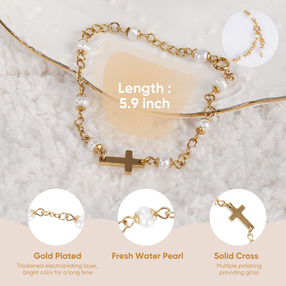 Cafzed baby baptism bracelet on wrist demonstrating adjustable fit for growing milestones