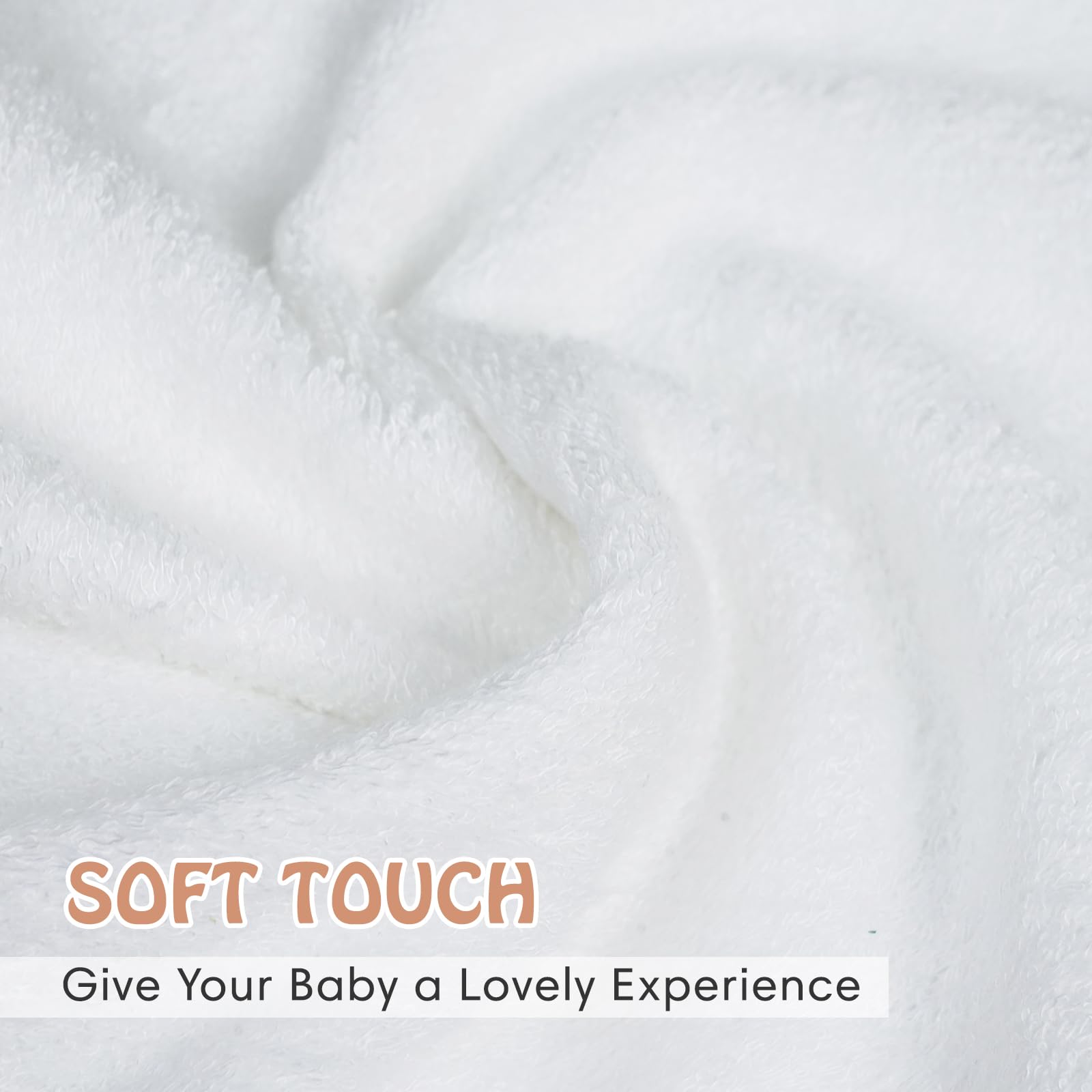Cagreex white and gray washcloths highlight gentle fabric ideal for newborns.