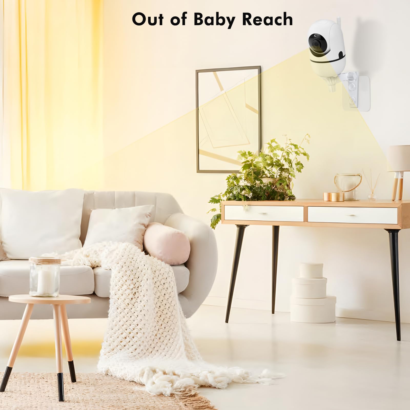 CaGuan HB66 wall mount features 360° swivel for versatile viewing.