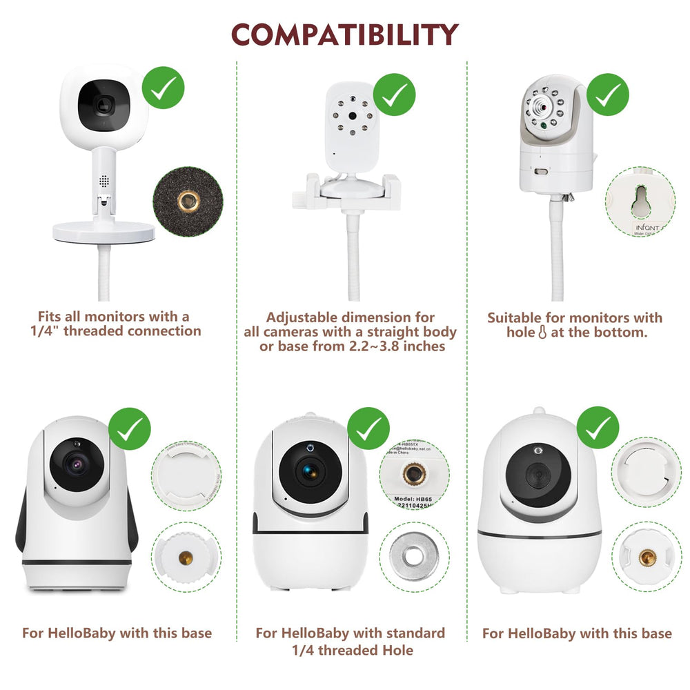 CaGuan adjustable-height stand lets you tailor viewing angles for comfortable baby checks.