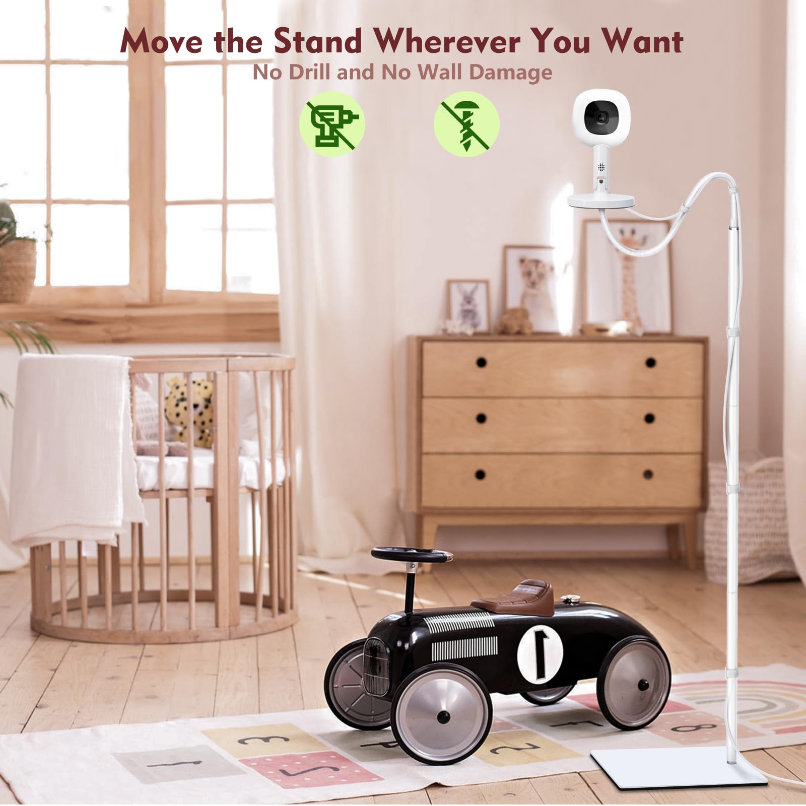 CaGuan easy-install design speeds setup, saving time during nursery organization.