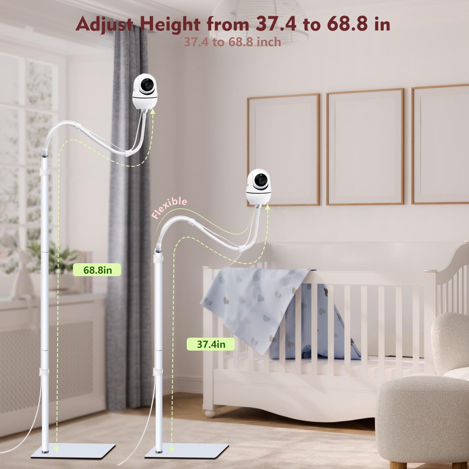 CaGuan heavy-duty-stability provides a sturdy base for reliable baby monitoring.