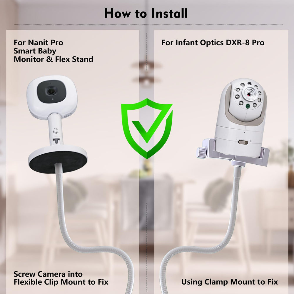 CaGuan baby monitor floor stand out-of-reach design protects curious hands.