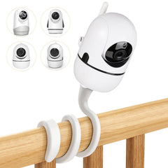 CaGuan baby monitor mount on crib showing secure, tool-free setup