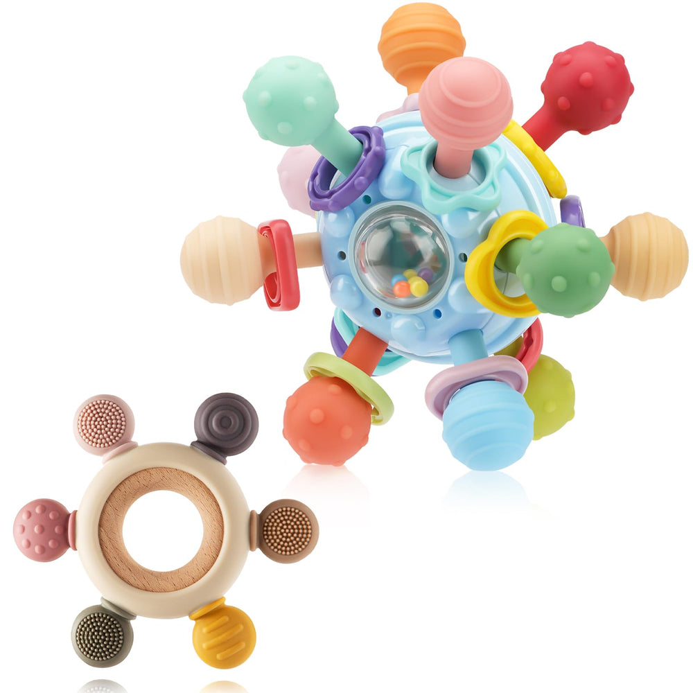 CAHILON 2-pack baby teething toys – rudder teether – easy grasp helps soothe sore gums.
