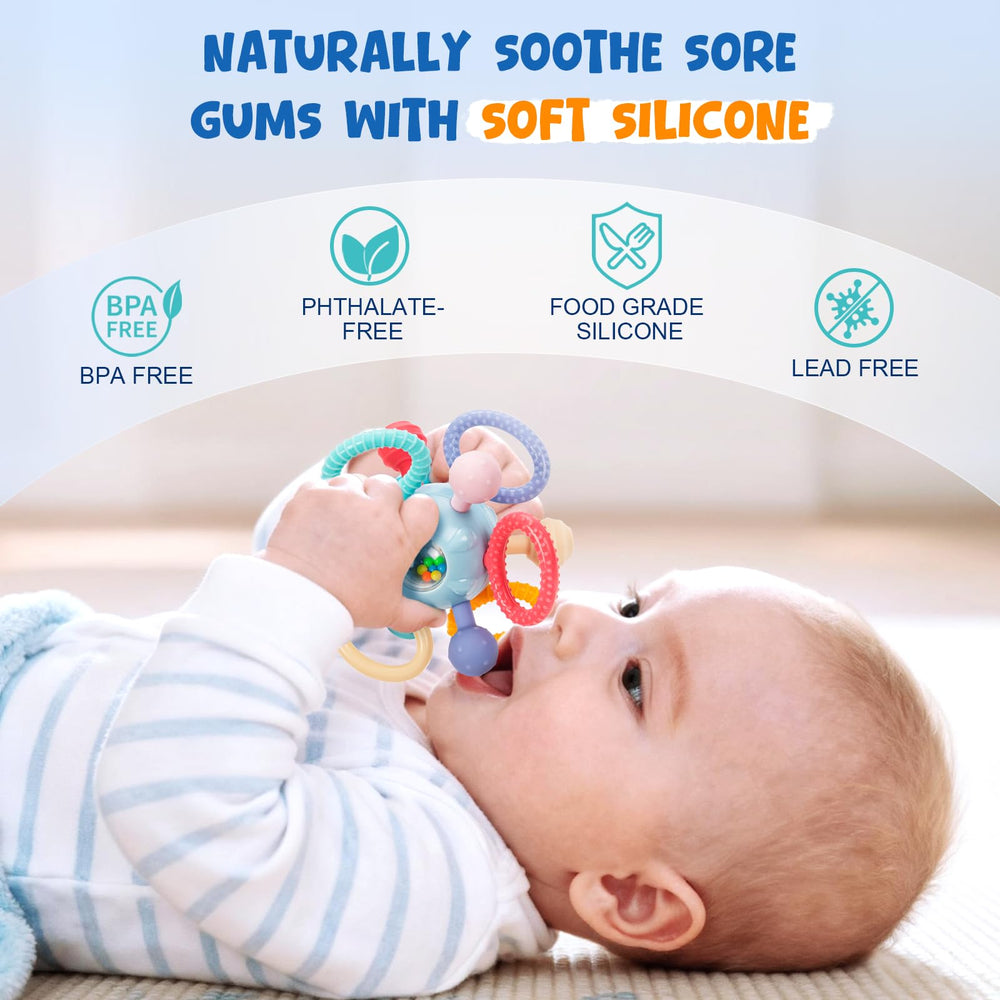 CAHILON teether being sterilized or boiled for easy cleaning