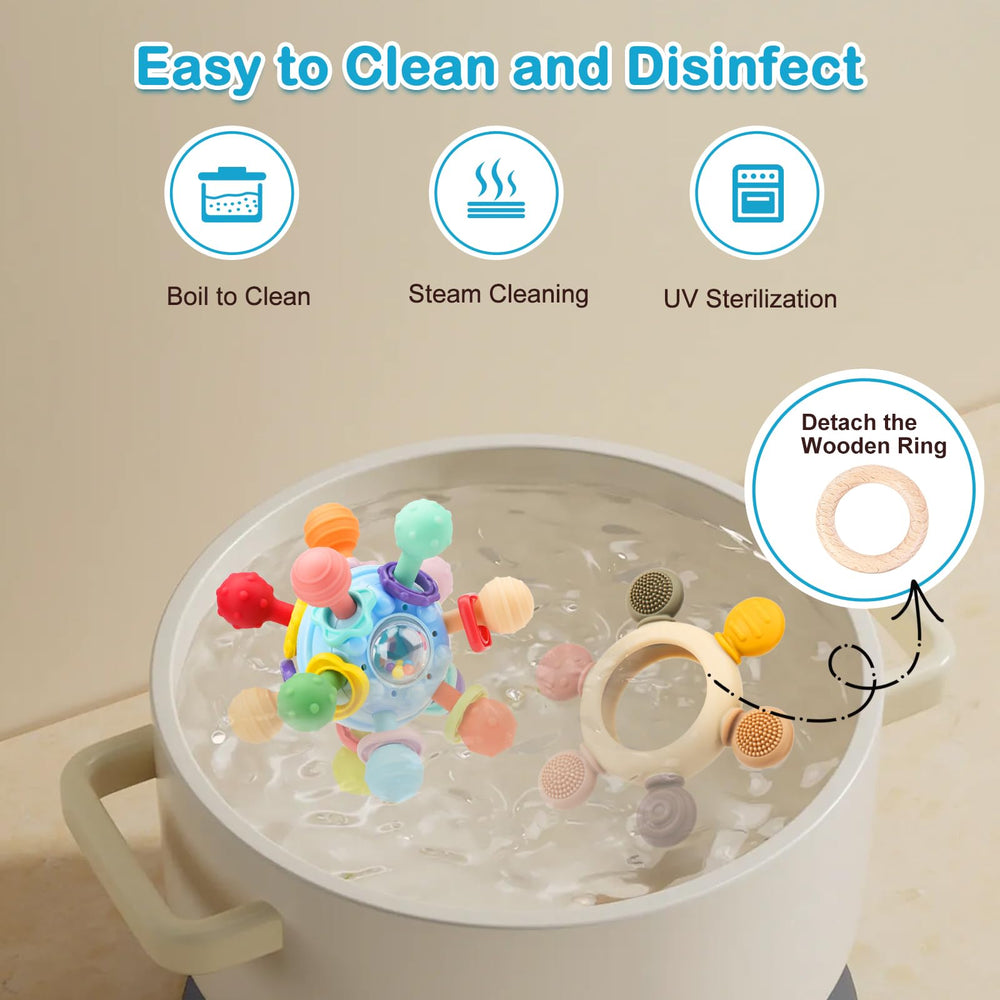 CAHILON newborn-friendly teether – perfect gift choice – great for Christmas or baby showers.