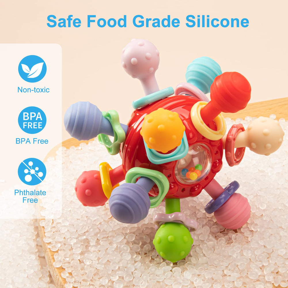 CAHILON travel-ready teether designed for tiny hands and on-the-go parents.