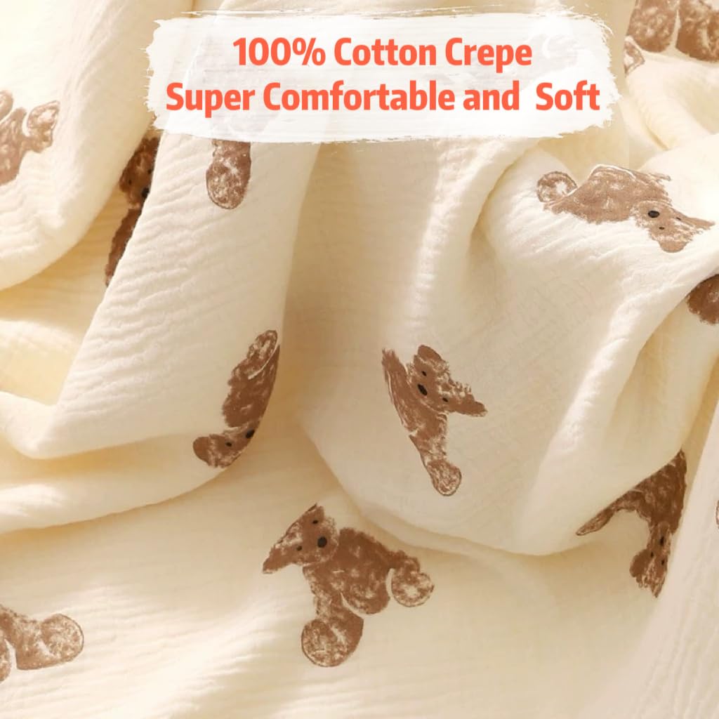 Caiery muslin fabric closeup demonstrates ultra-soft touch