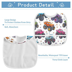 Caikeny baby feeding bib terry back for extra skin comfort.