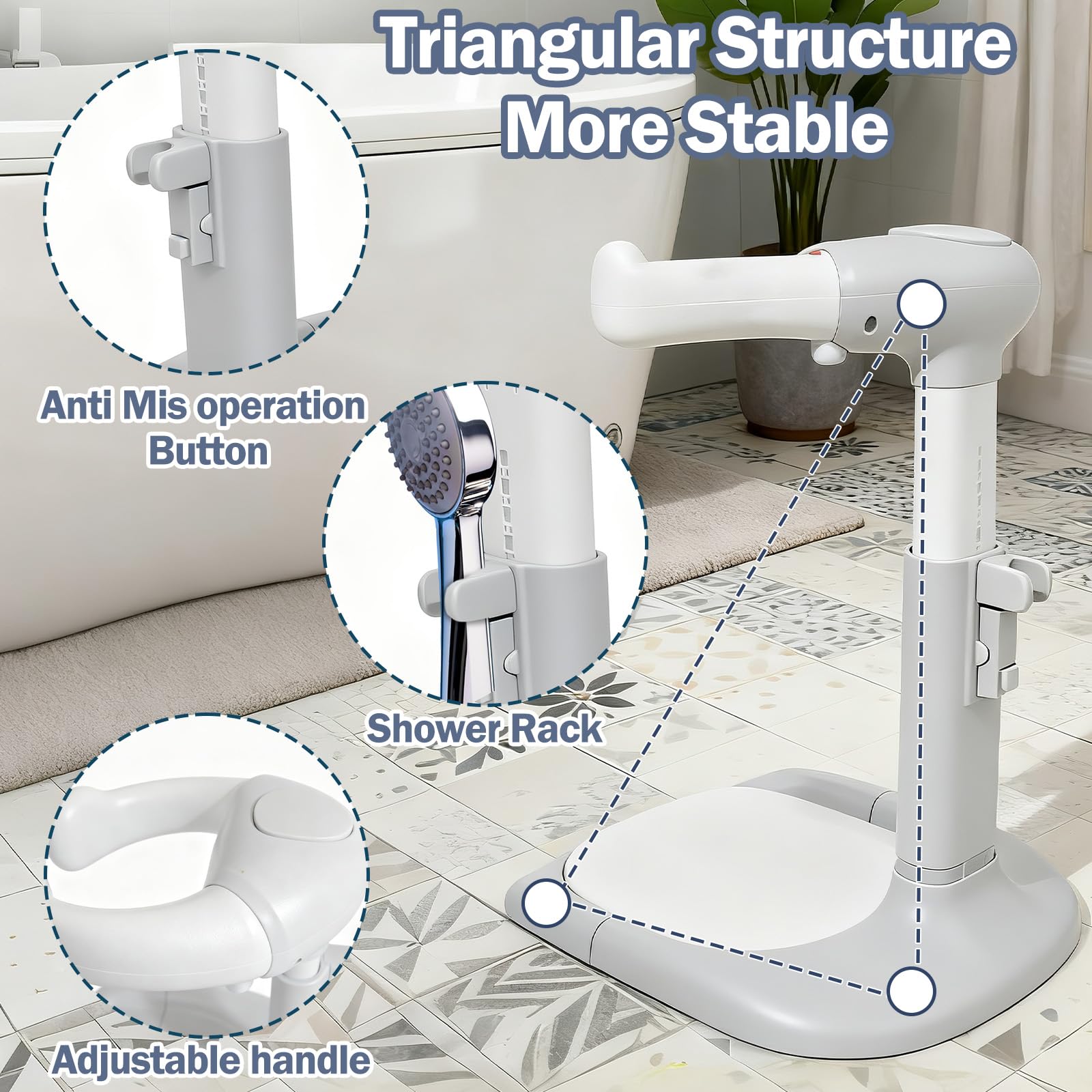 Caiuiyda baby shower stand easy-assembly highlights quick setup in seconds.