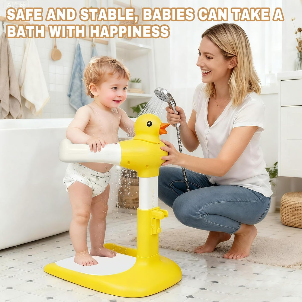 Caiuiyda baby shower stand versatile bath helper for baths, diaper changes, lotions.