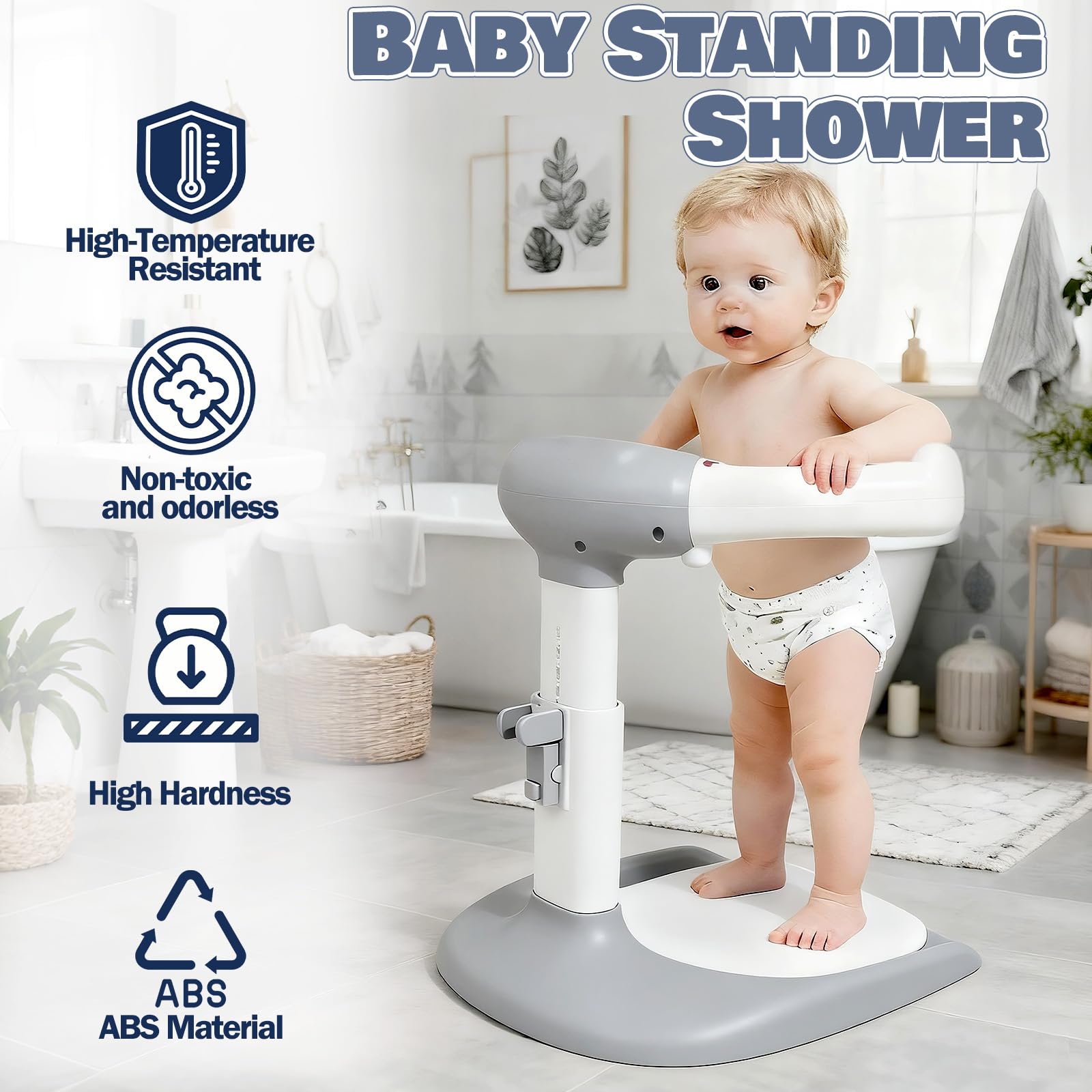 Caiuiyda toddler bath support ergonomic design fits naturally for comfortable posture.