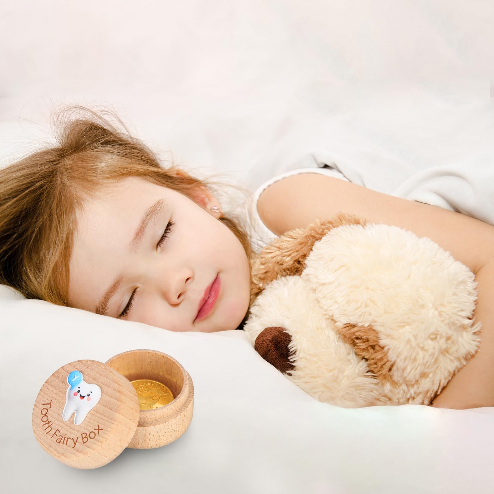 Caiumai Tooth Fairy Box dimensions show compact 2 inches by 2 inches by 1.4 inches footprint.