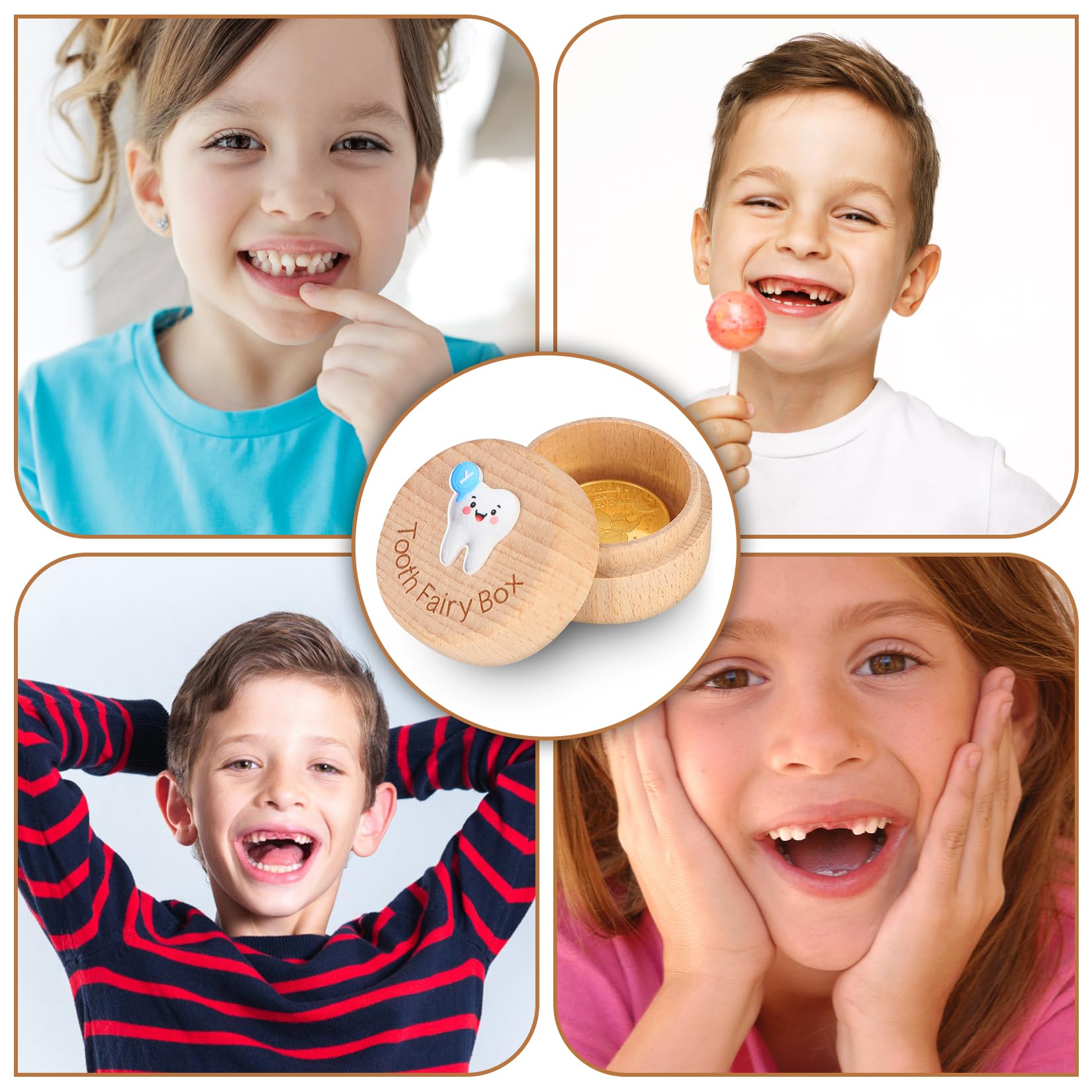 Caiumai Tooth Fairy Box edge safety features smooth, kid-friendly design.