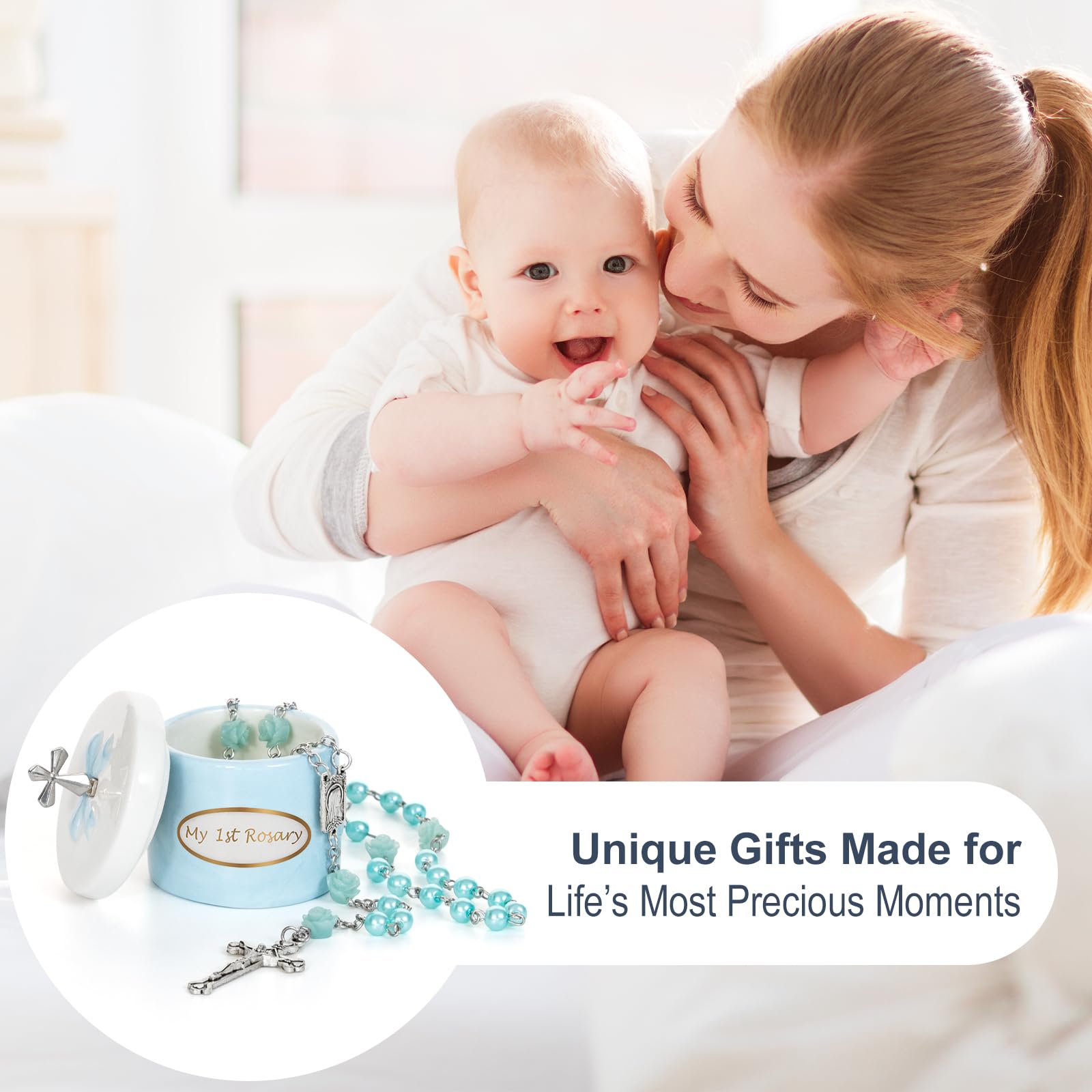CalabasasMade baptism gift display setup demonstrates ready-to-gift presentation for family