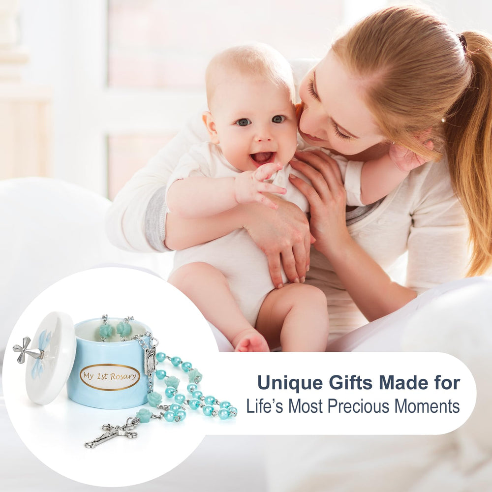 CalabasasMade baptism gift display setup demonstrates ready-to-gift presentation for family
