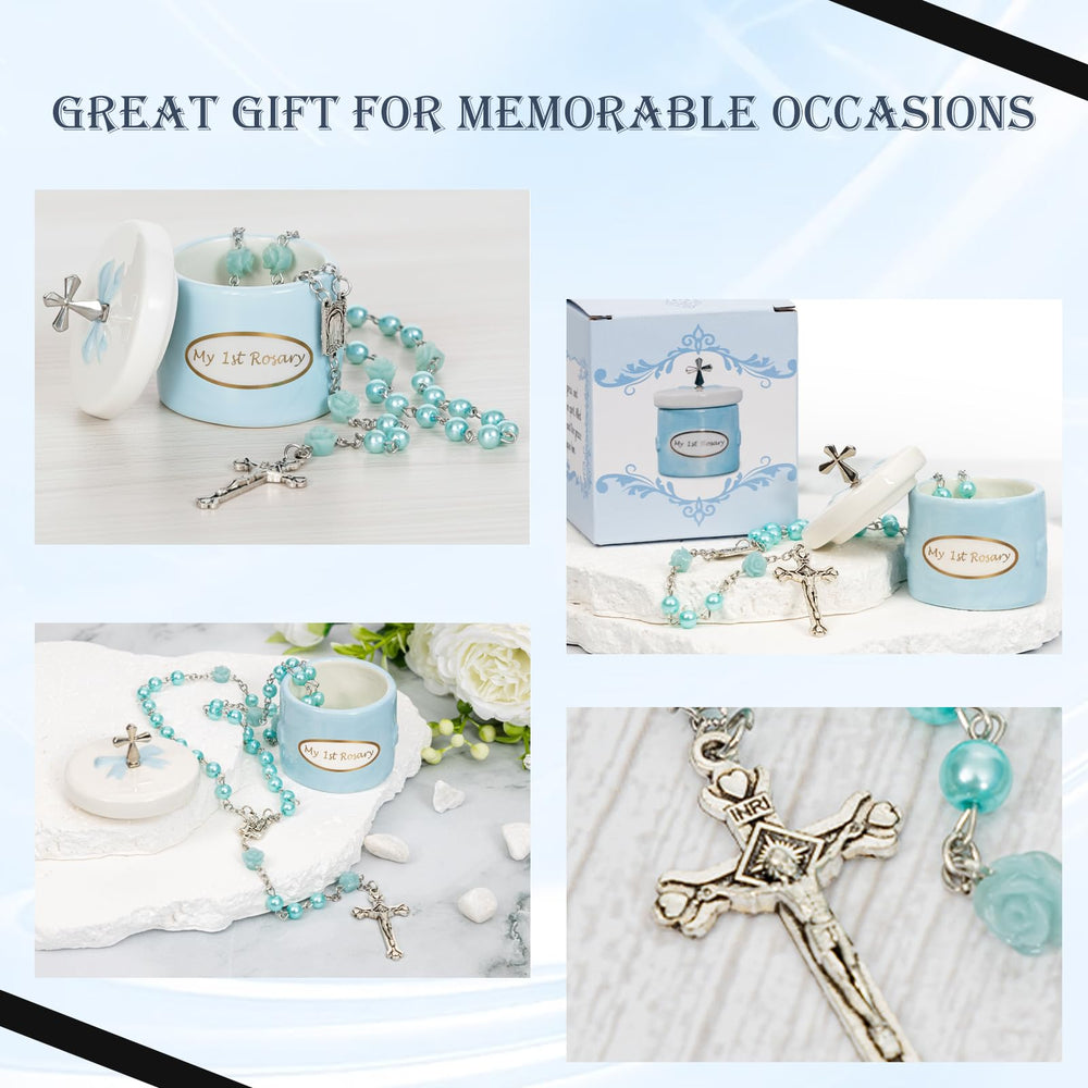CalabasasMade rosary beads close-up lighting focuses on fine details and durable construction