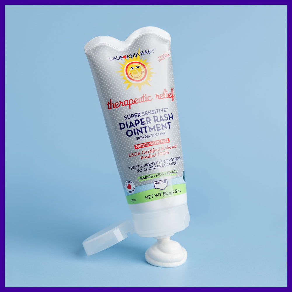 California Baby allergen-free label showing safety for sensitive families