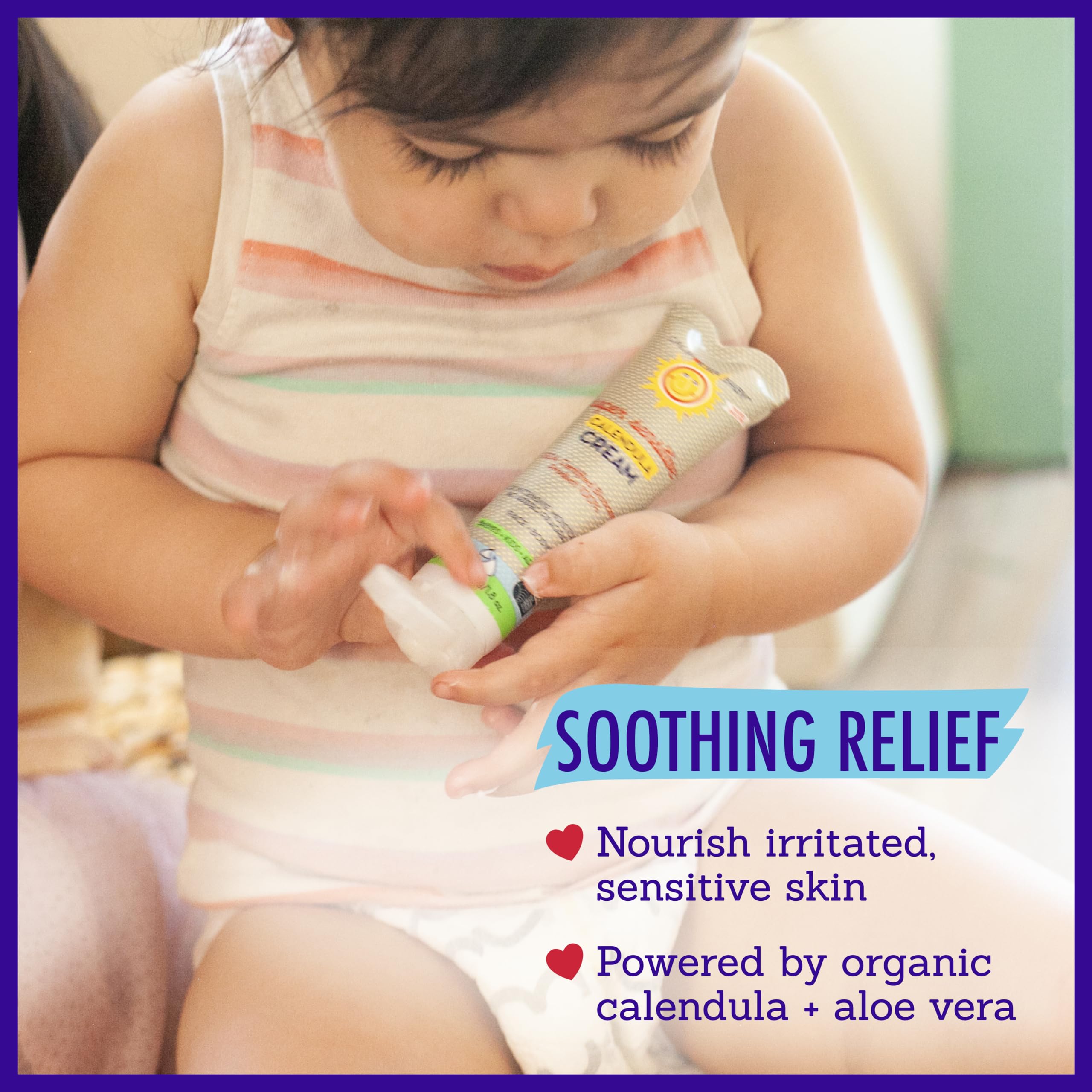 California Baby Calendula Cream unscented aloe vera component suggests gentle hydration for sensitive skin