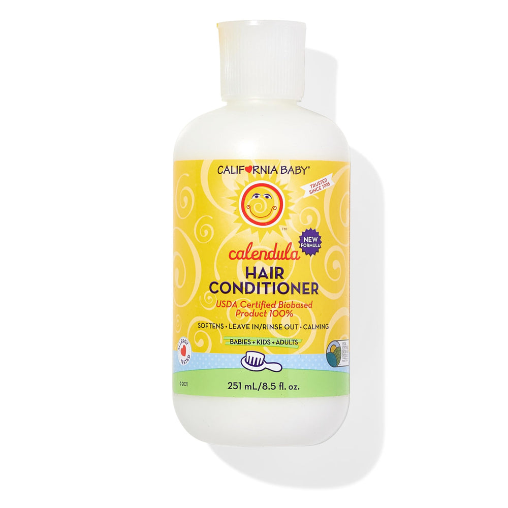 California Baby Calendula Hair Conditioner bottle front for plant-based kids hair care
