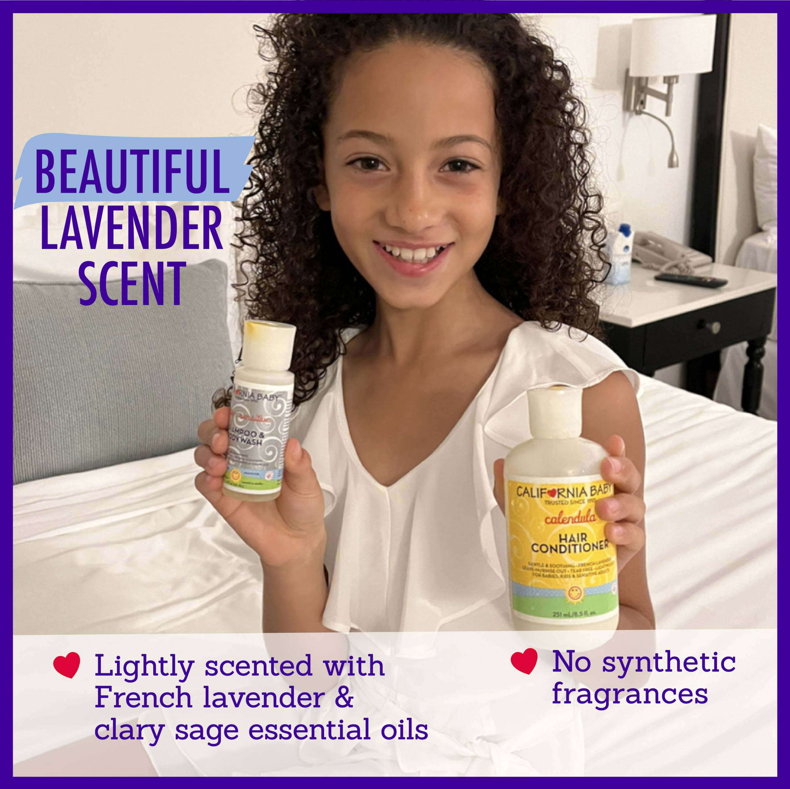 California Baby Calendula Hair Conditioner lavender scent from essential oils