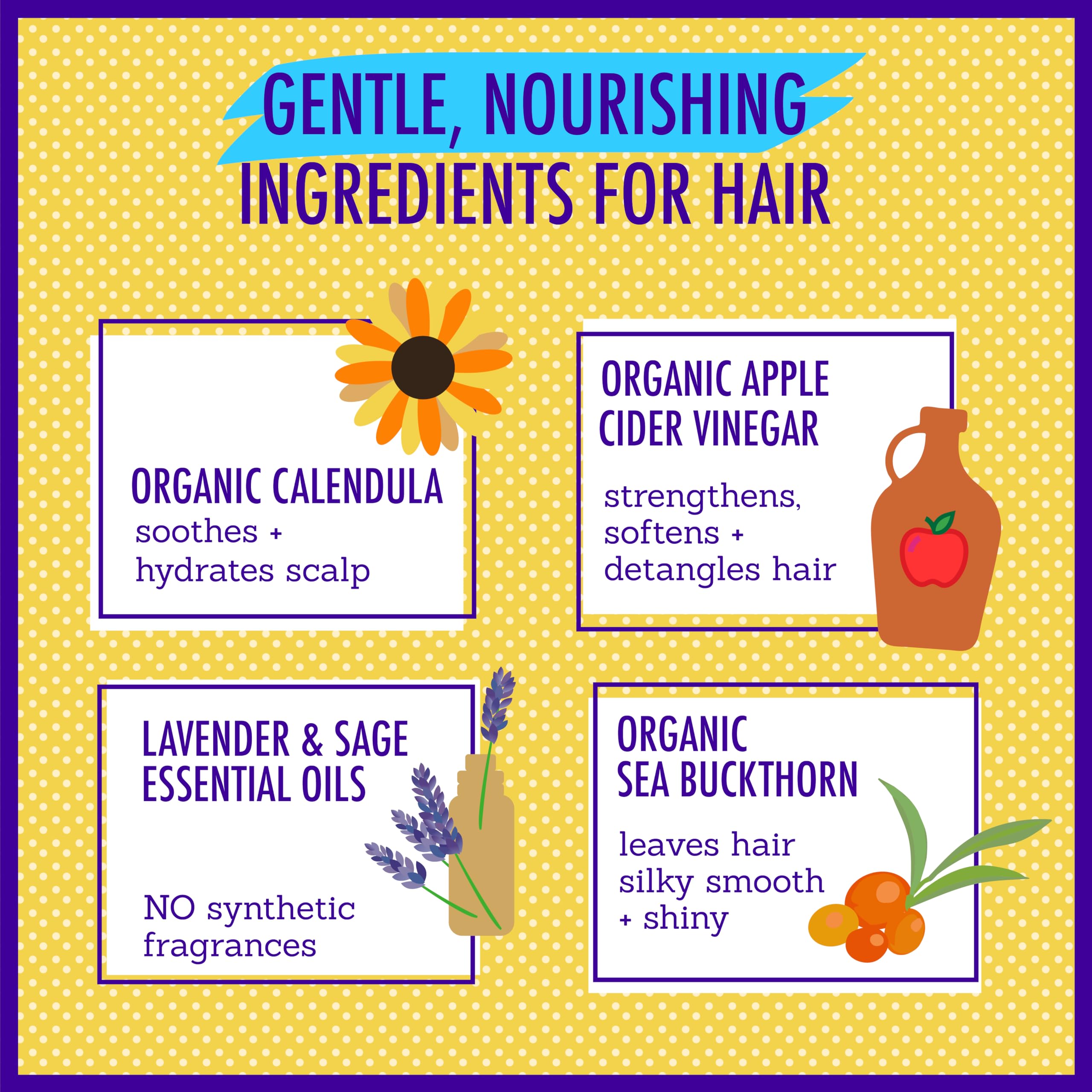 California Baby Calendula Hair Conditioner organic cider vinegar detail