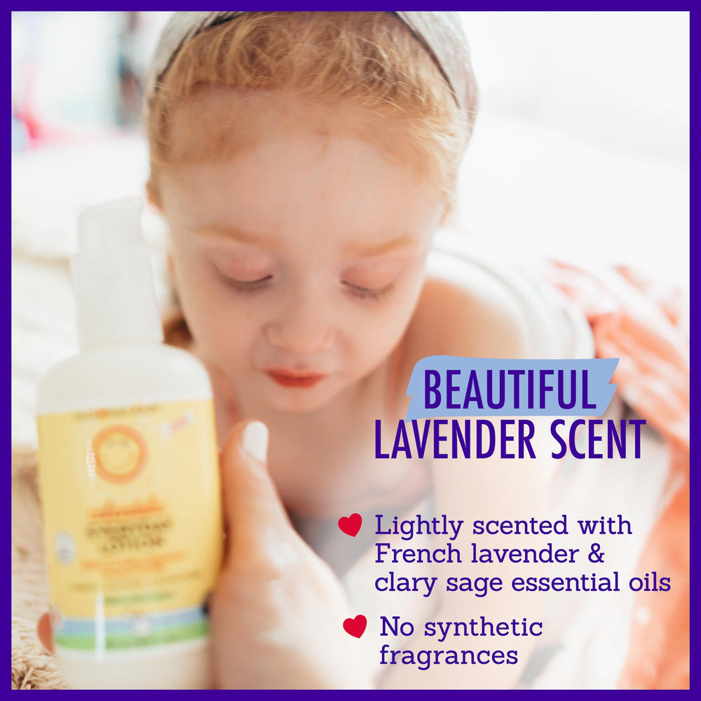 Face application with California Baby Calendula Lotion as a gentle daily moisturizer.