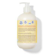 Close-up of California Baby Calendula Lotion texture showing smooth, lightweight moisture.