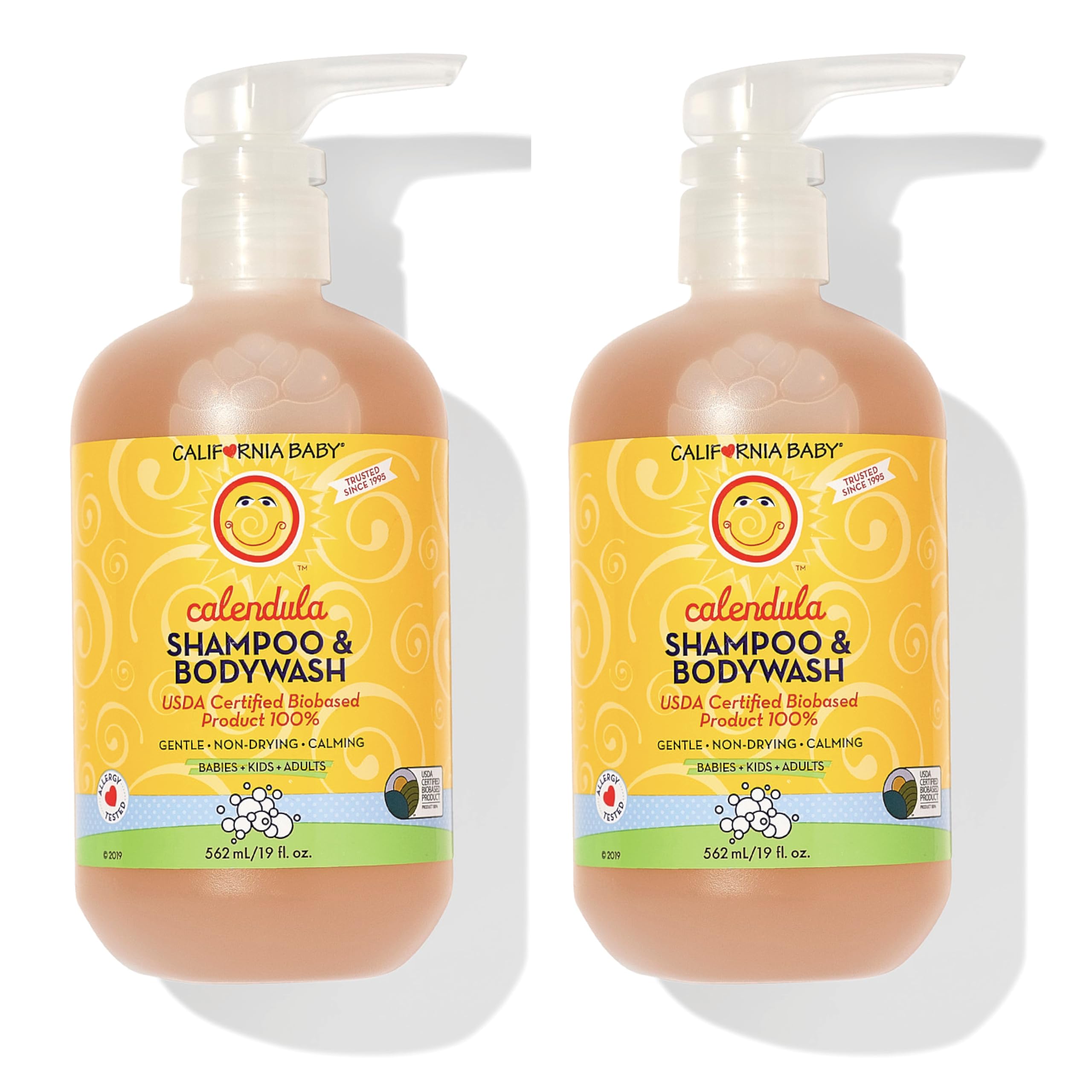 California Baby Calendula shampoo-wash bottle shows gentle plant-based cleansing for delicate skin