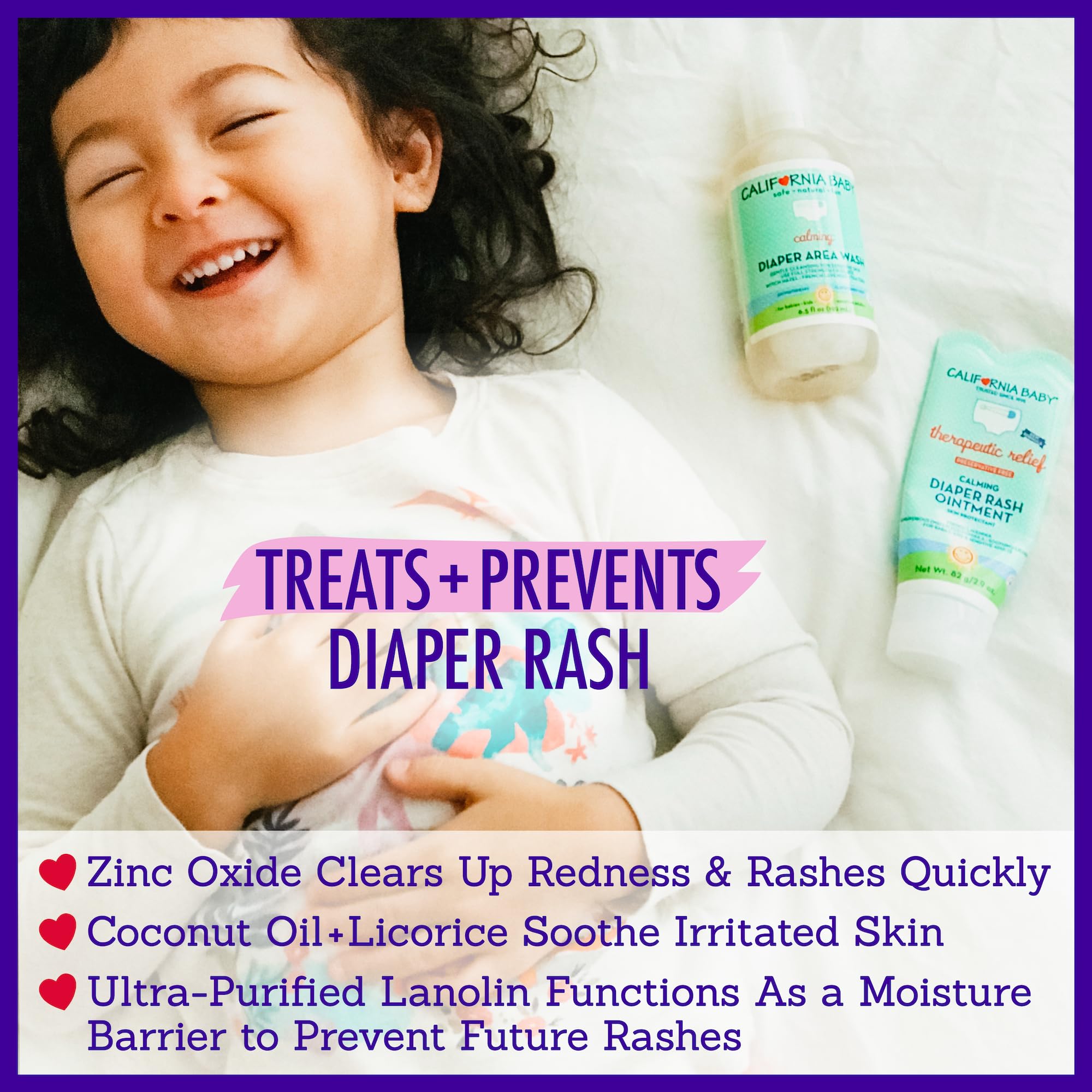 California Baby coconut oil ingredient visual highlights soft, hypoallergenic care for sensitive skin.