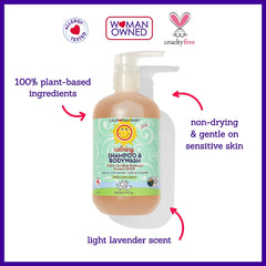 California Baby Calming Shampoo lavender scent emphasizes soothing, non-synthetic aroma for bedtime routines.
