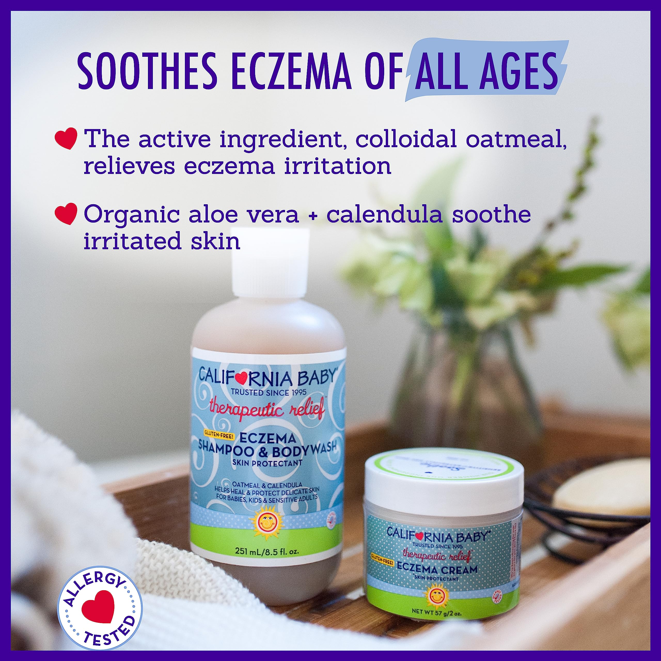 California Baby Eczema Wash calendula aloe oatmeal for soothing care